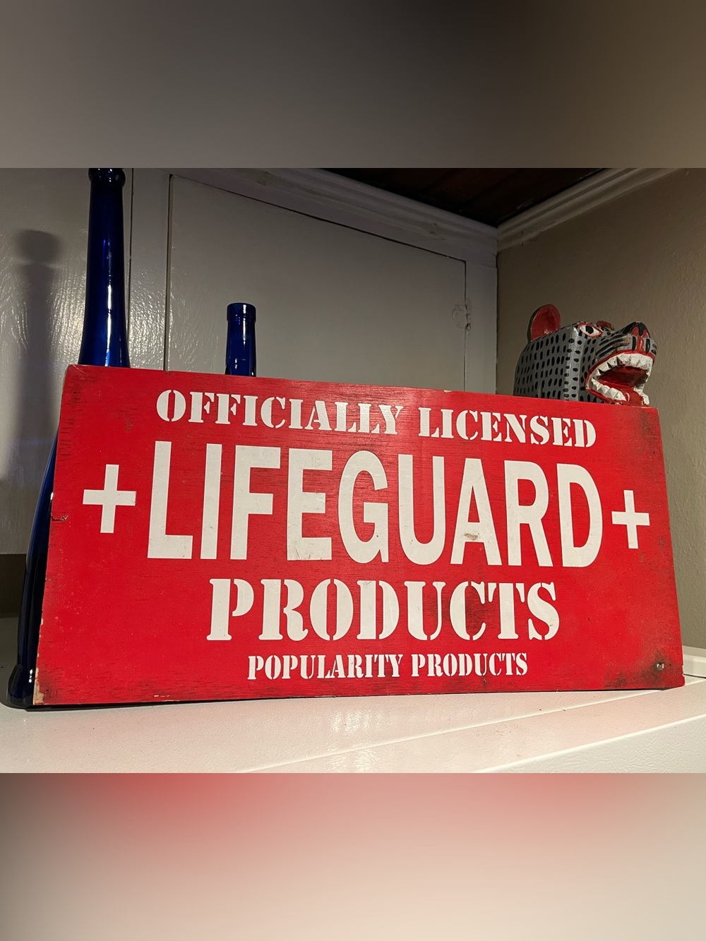 Vintage Lifeguard products sign
